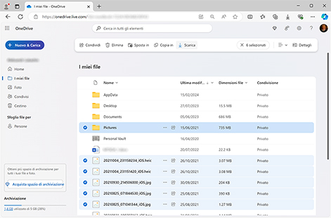 Recupera i file eliminati da un backup cloud