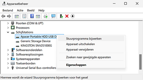 Schijfstationstuurprogramma's bijwerken