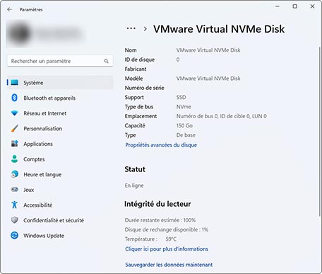 Vérifier l’état S.M.A.R.T. Vérifier l’état S.M.A.R.T.