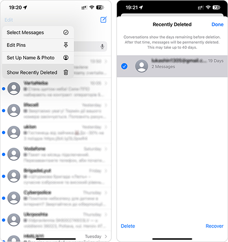 Get Deleted Messages Back on iPhone from iCloud