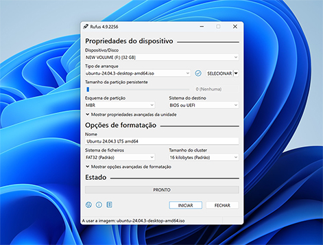 Acesse a partição a partir do Linux
