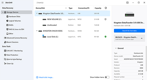 Launch the software and select the recovery target