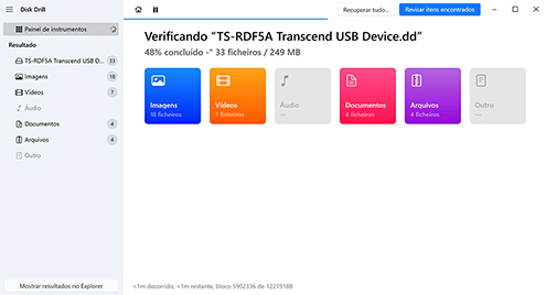 Iniciar verificação de dados perdidos