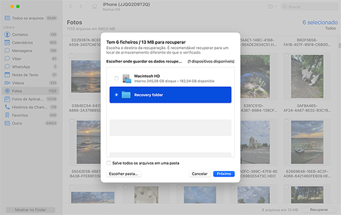 Recupere os dados do seu iPhone para um local seguro Recupere os dados do seu iPhone para um local seguro