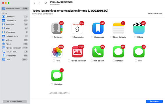 Software de recuperación de datos iPhone para Mac