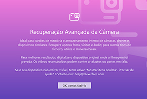Use a função ACR para recuperar arquivos multimídia do cartão
