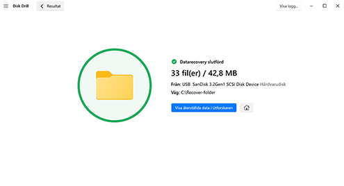 Återställ de raderade bilderna med gratis programvara för bildåterställning efter att du har gjort dina val