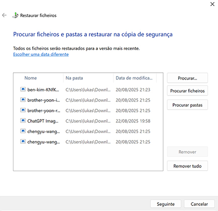 Backup e Restauração