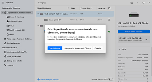 Comece a escanear para encontrar dados perdidos