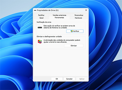 Verifique seu disco no Windows Explorer