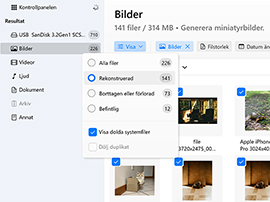 Granska rekonstruerad data
