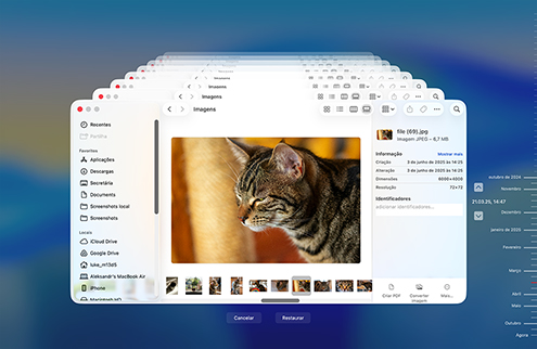 Recuperar com um backup do Time Machine