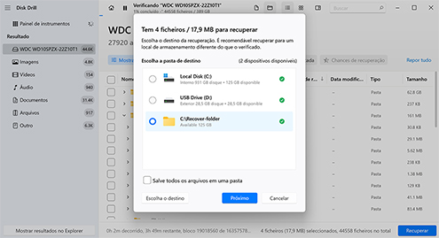 Recuperar os dados do disco rígido excluídos
