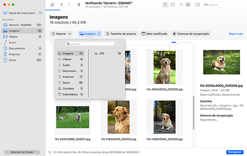 Restringir os resultados da varredura