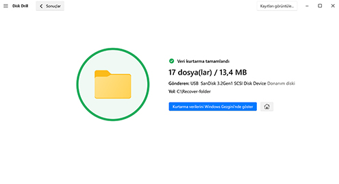 Silinen verilerinizi kurtarın