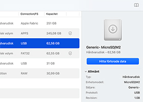 Standard SD-kortåterställning Standard SD-kortåterställning