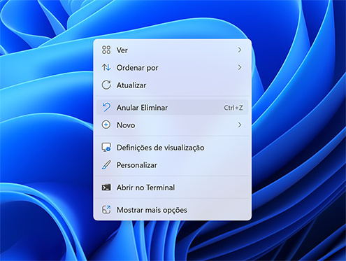 Tente o atalho de teclado CTRL + Z