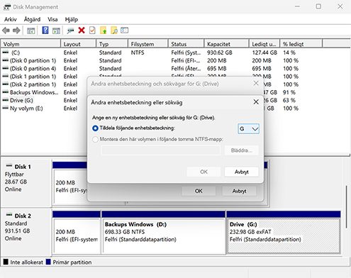 Tilldela en ny enhetsbeteckning