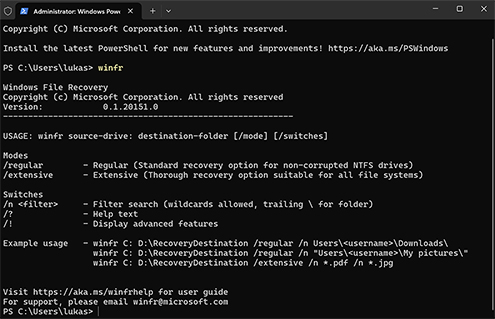 Use a Ferramenta de Recuperação de Arquivos do Windows para Recuperar Seus Arquivos
