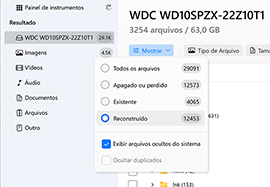 Verifique a seção de Reconstrução