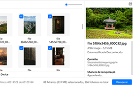Visualizar Imagens Antes da Recuperação