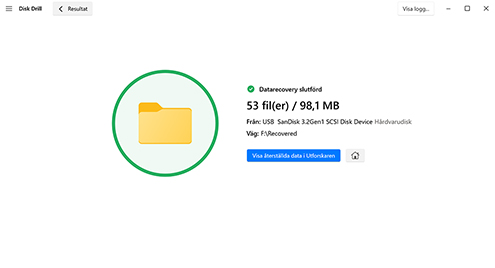 Återställ de raderade filerna