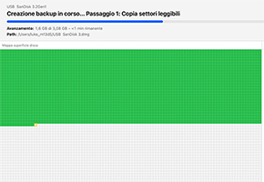 Crea un'immagine disco byte per byte Crea un'immagine disco byte per byte