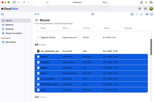 Download je verwijderde bestanden van iCloud
