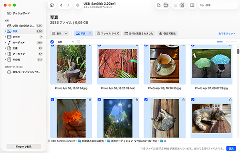 レビューと発見されたデータの復元 レビューと発見されたデータの復元