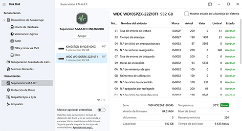 Leer datos S.M.A.R.T. para detectar discos defectuosos Leer datos S.M.A.R.T. para detectar discos defectuosos