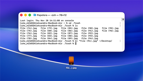 Recuperar archivos eliminados en Mac con Terminal