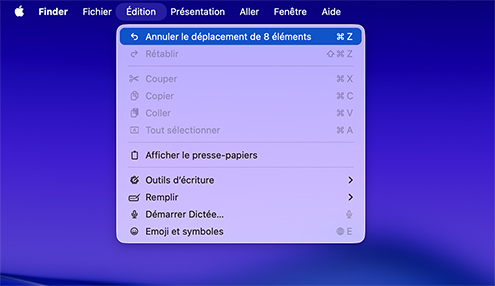 Récupérer les fichiers supprimés avec l’option Annuler