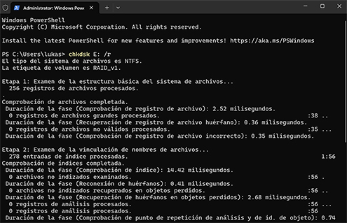 Repare el sistema de archivos ejecutando CHKDSK Repare el sistema de archivos ejecutando CHKDSK
