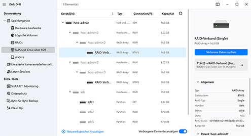 Schließen Sie Ihr RAID-Array an den PC an