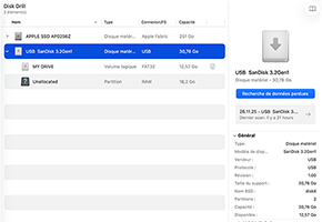 Sélectionnez le disque où la partition a été perdue Sélectionnez le disque où la partition a été perdue