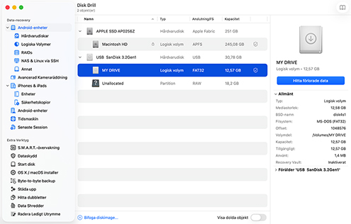 Välj rätt metod för att återställa en raderad macOS-partition