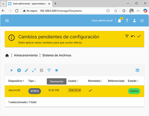 Detener escrituras inmediatamente