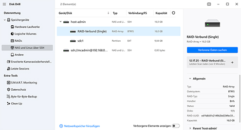Fügen Sie Ihr NAS zur Geräteliste hinzu Fügen Sie Ihr NAS zur Geräteliste hinzu