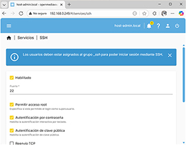 Habilitar acceso SSH
