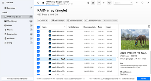 Herstel verloren bestanden