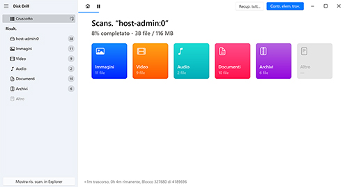Scansiona l’unità collegata
