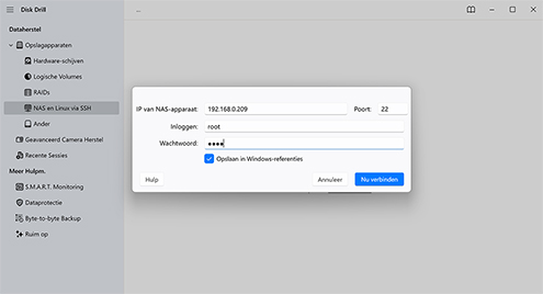 Sluit uw RAID-array aan op de pc