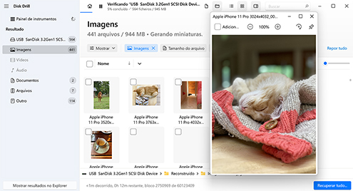 Visualizar os arquivos encontrados