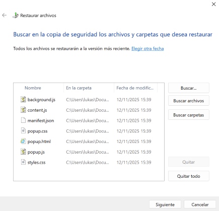 Copia de seguridad y restaurar
