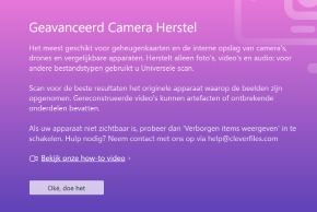 Gebruik de ACR-functie om multimediabestanden van de kaart te herstellen