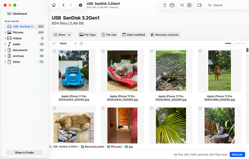 Jak obnovit smazané soubory z koše na Mac