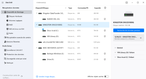 Lancez Disk Drill et analysez le périphérique de stockage