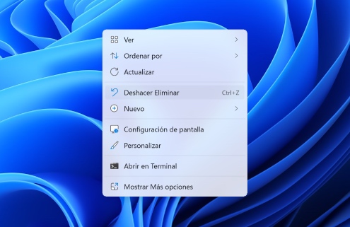 Prueba el atajo de teclado CTRL + Z
