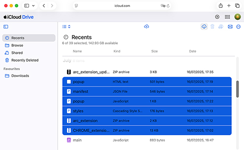 Obnovit soubory z iCloudu