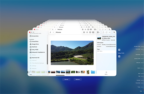 Obnovit ze zálohy Time Machine